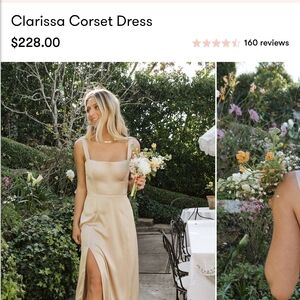 Gorgeous Women's Show Me Your MuMu Clarissa Corset Dress Champagne Size Large